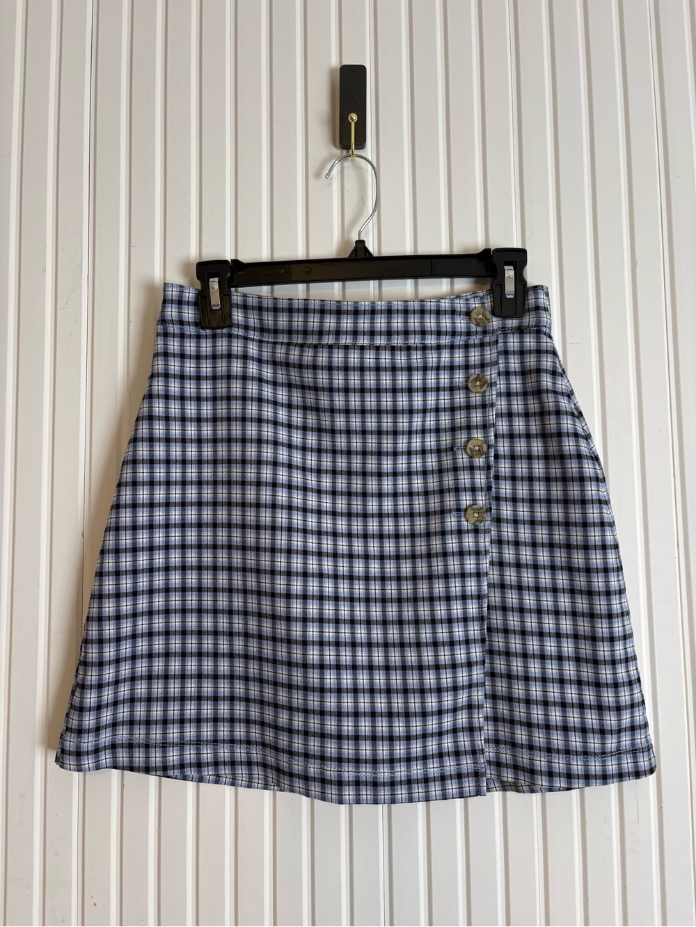 Hollister Plaid High Waisted Mini Skirt S Stretch School Girl Preppy Academia